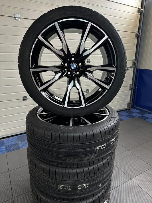 Като Нови Оригинал BMW X7 G07 22 Zoll 755M Бмв X7 G07 22 цола джанти летен комплект летни гуми