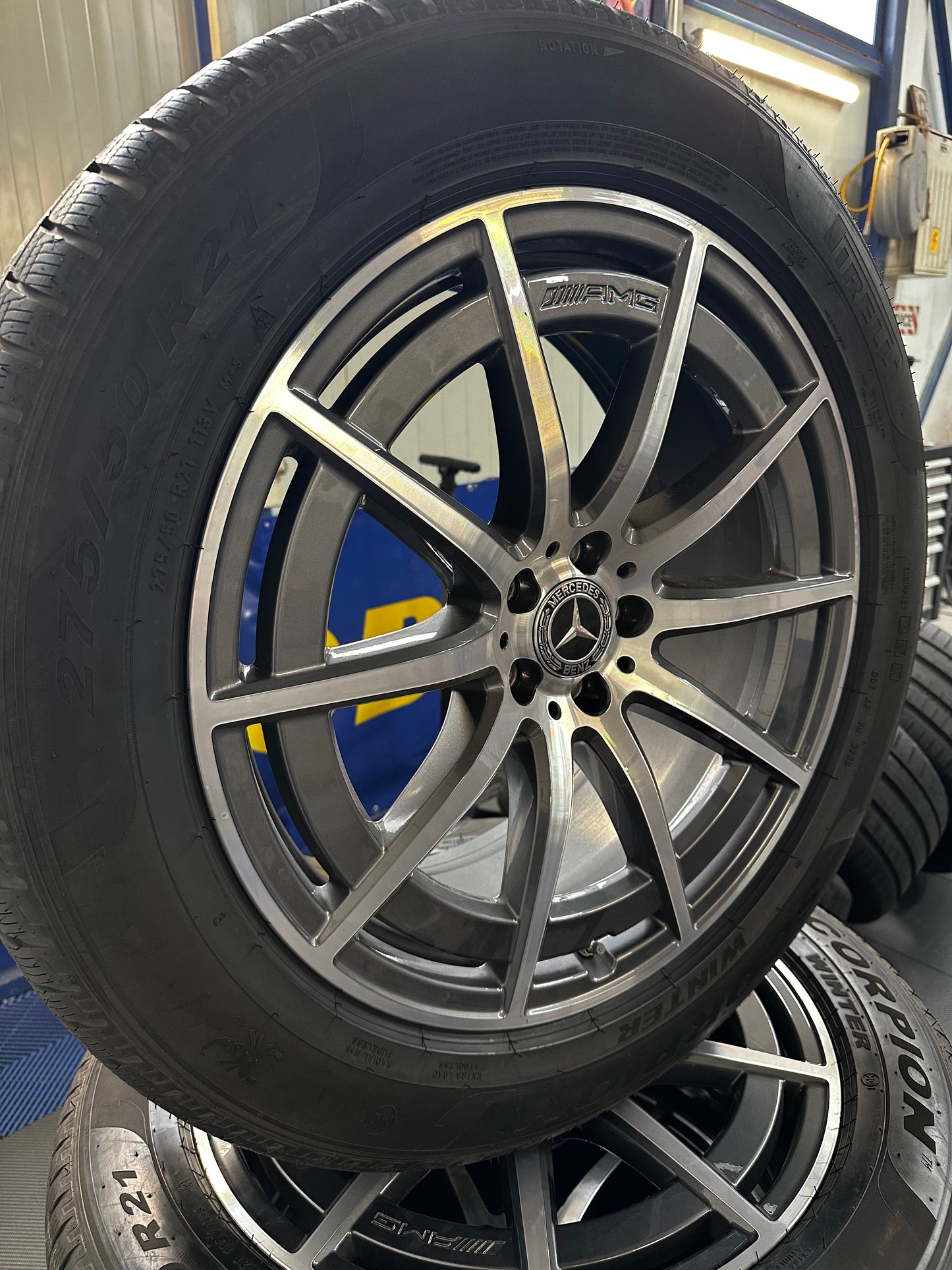 Оригинал Mercedes GLS63 AMG X167 W167 21 Zoll Мерцедес ГЛС63 АМГ X167 W167 21 цола джанти зимен комплект зимни гуми