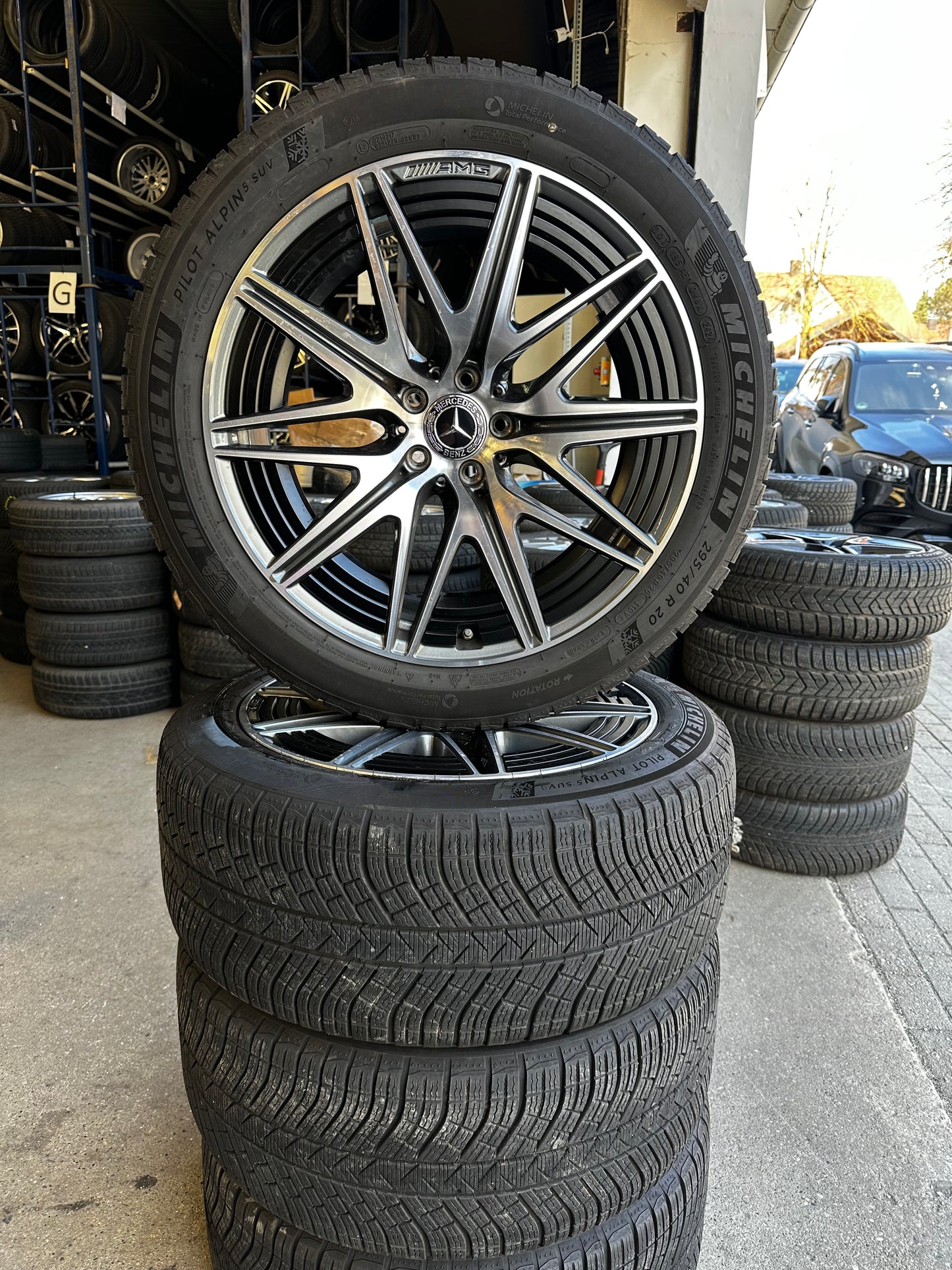 Оригинал Mercedes GLC43 GLC63 AMG W254 20 Zoll Мерцедес Глц43 Глц63 АМГ класа W254 X254 C254 20 цола джанти зимен комплект зимни гуми