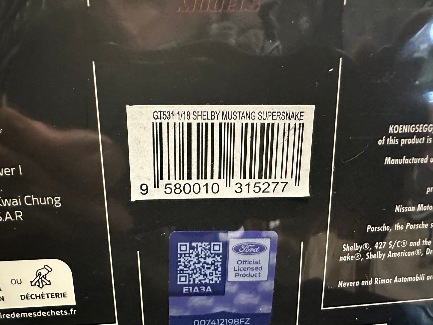 Ford Shelby Mustang Supersnake Race Red Limitiert 1059/1200 1:18 GT Spirit GT531 Шелби Мустанг Лимитирана