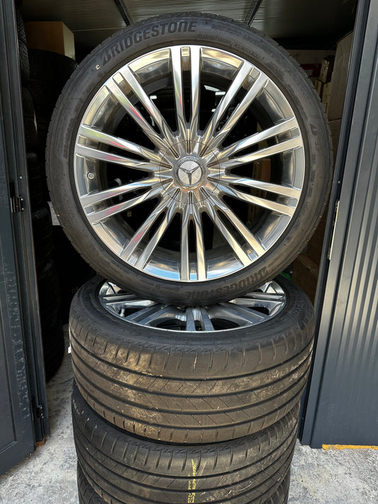 Оригинал като нови Mercedes S Klasse W223 V223 255 40 20 Zoll Мерцедес С класа 255 40 20 цола джанти летен комплект летни гуми