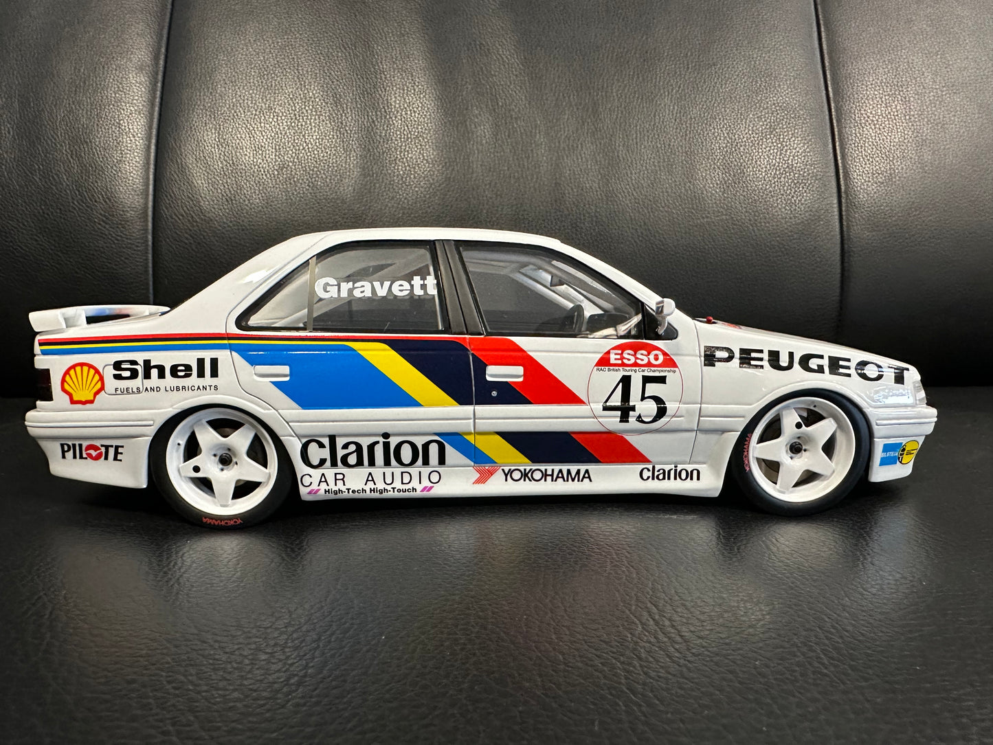 Peugeot 405 Mi16 BTCC 1992 Robb Gravett 1:18 Ottomobile Otto OT 1141 Пежо 405 Рали Лимитирана бял