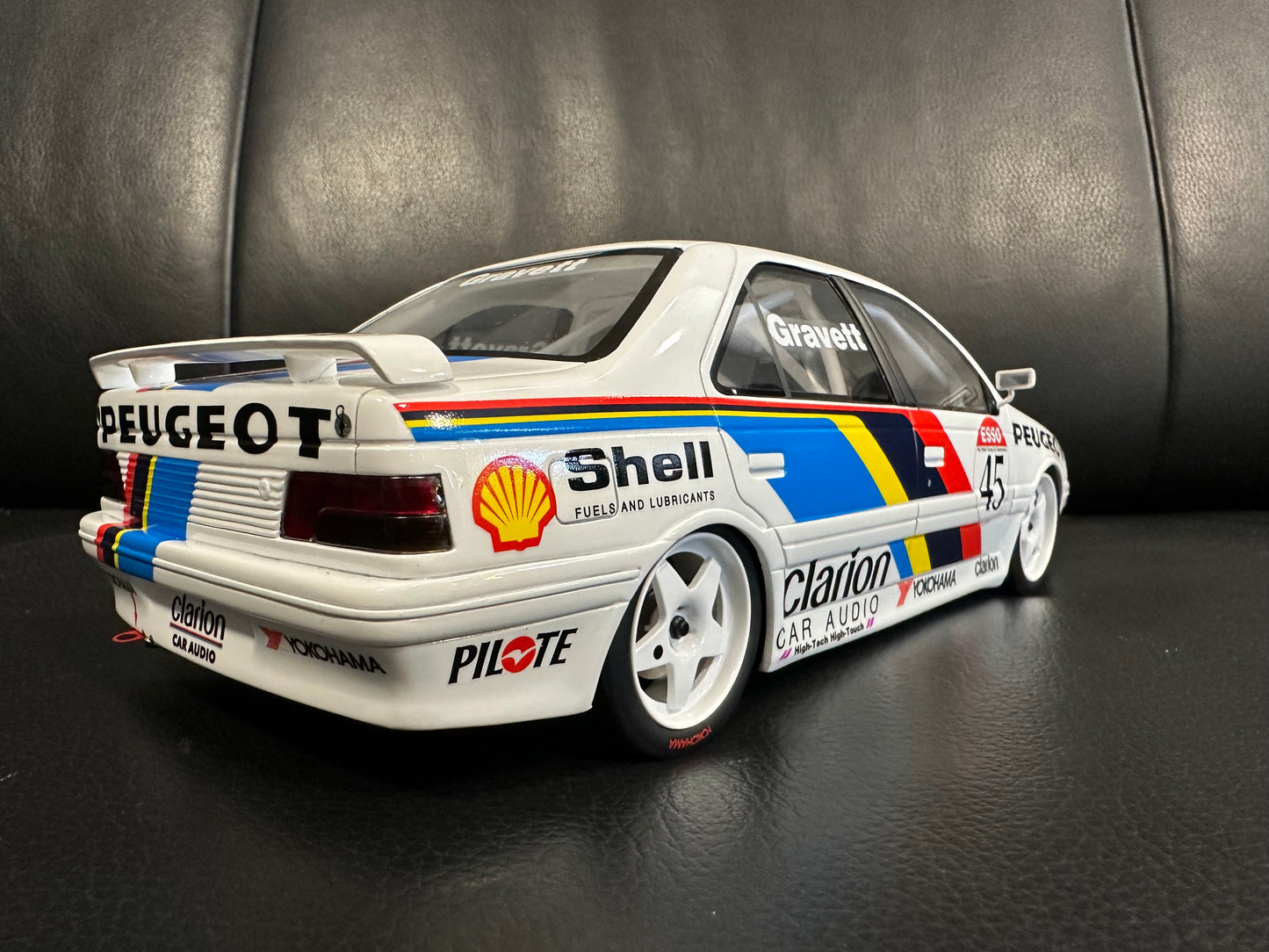 Peugeot 405 Mi16 BTCC 1992 Robb Gravett 1:18 Ottomobile Otto OT 1141 Пежо 405 Рали Лимитирана бял