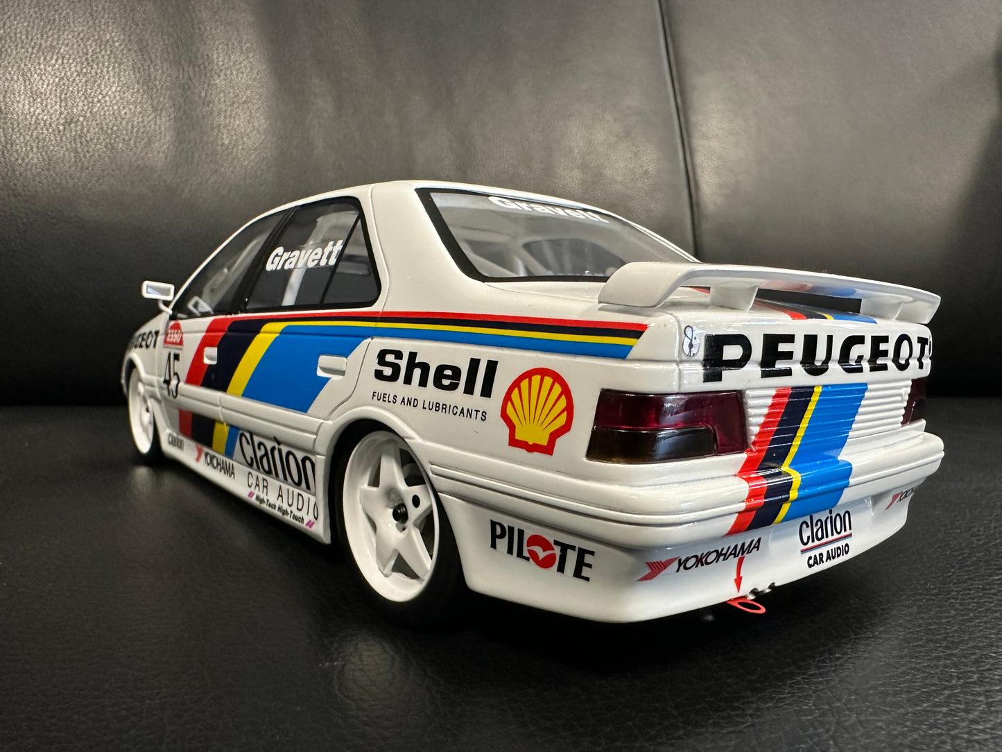 Peugeot 405 Mi16 BTCC 1992 Robb Gravett 1:18 Ottomobile Otto OT 1141 Пежо 405 Рали Лимитирана бял