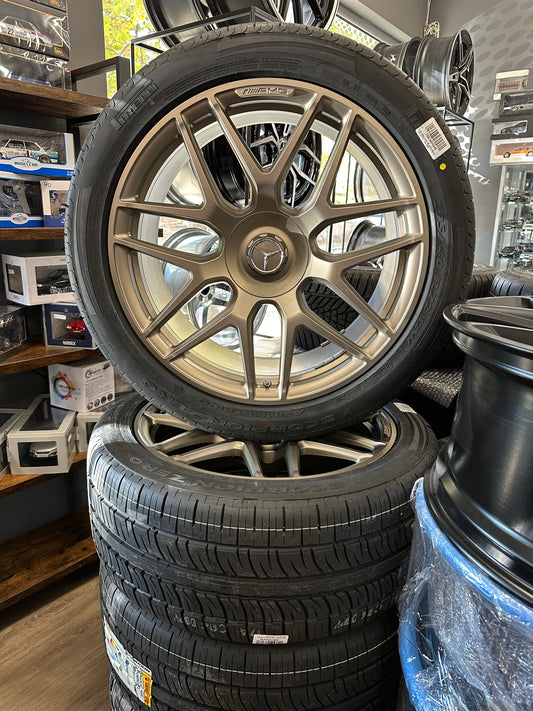 Оригинал Нови Mercedes G63 AMG G klasse 22 Zoll Gold Edition Мерцедес Г класа W463 22 цола AMG джанти летен комплект летни гуми