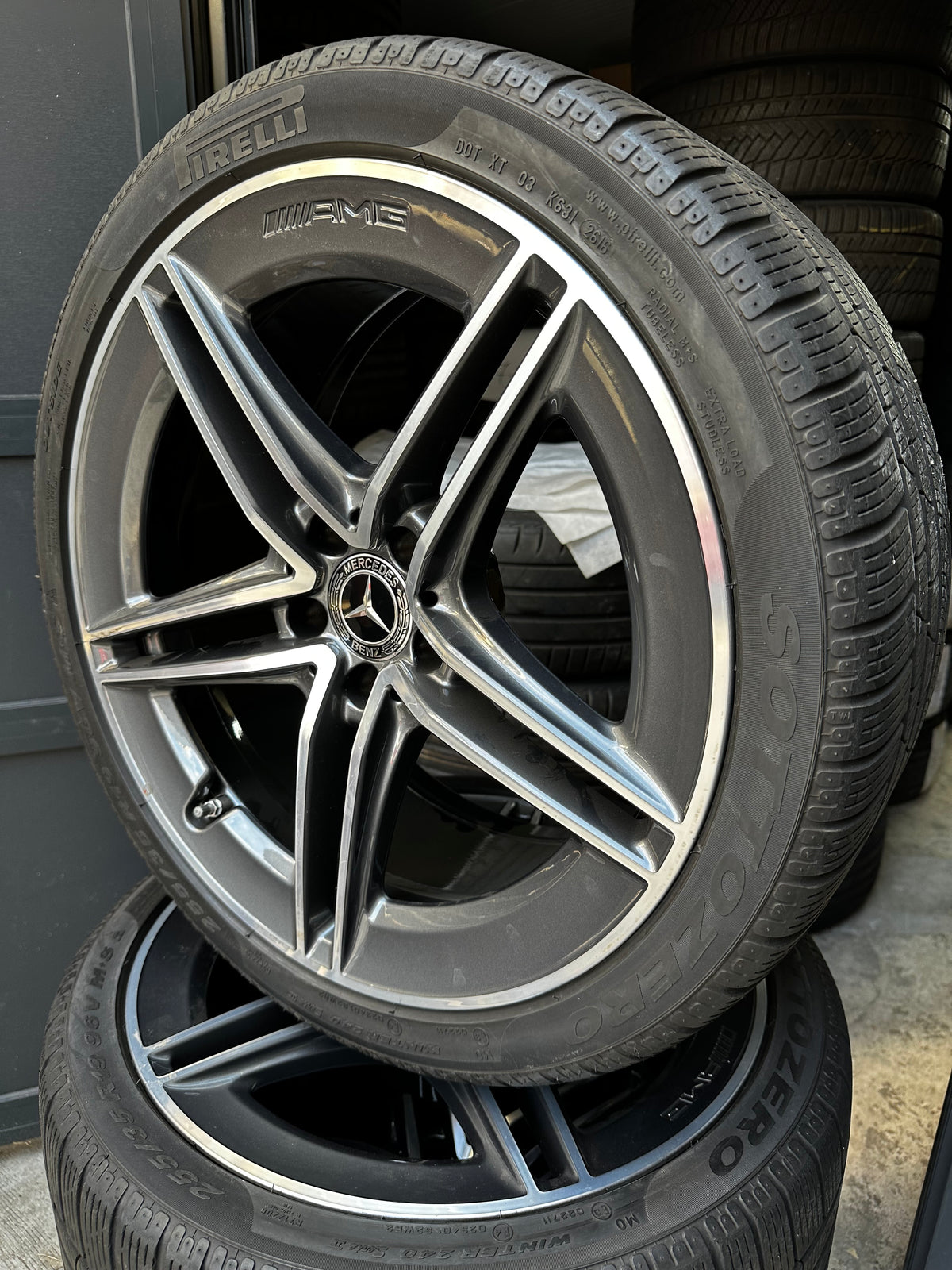 Оригинал Mercedes C63 Coupe AMG W205 Klasse 19 Zoll Мерцедес Ц63 АМГ Купе W205 19 цола алуминиеви джанти зимен комплект зимни гуми