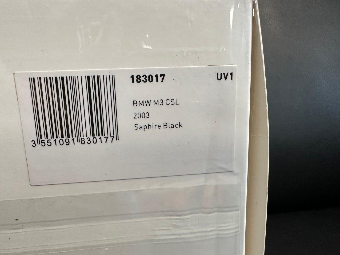 BMW M3 E46 CSL 2003 Black Norev 183017 1:18 Бмв M3 Е46 черен