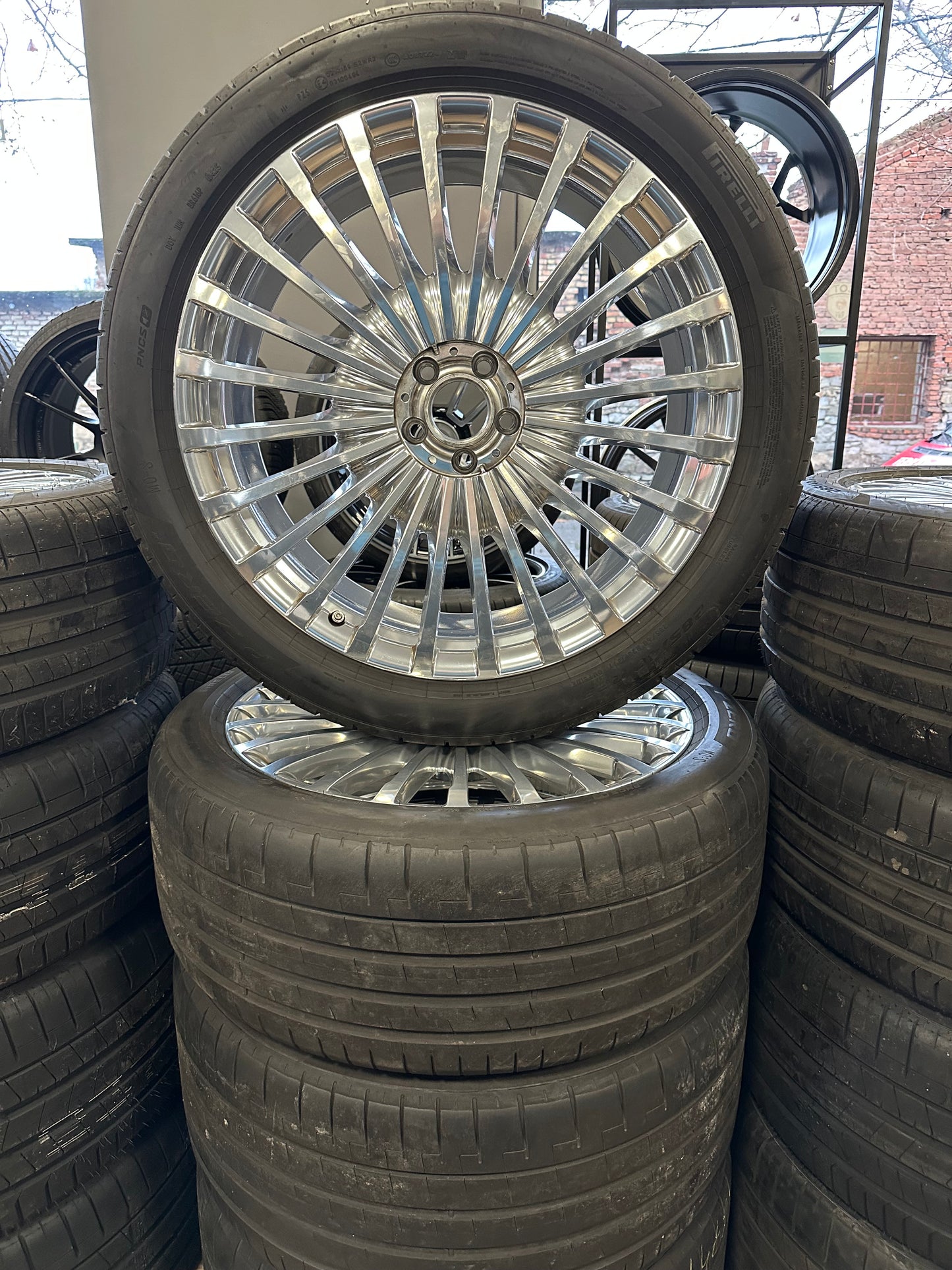 Оригинал Mercedes GLS Maybach X167 W167 23 Zoll Мерцедес ГЛС Майбах X167 W167 23 цола джанти летен комплект летни гуми Хром