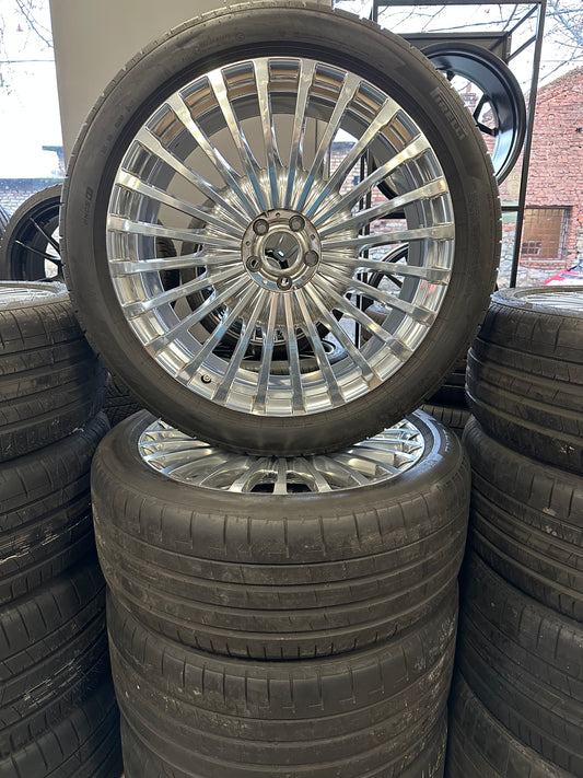 Оригинал Mercedes GLS Maybach X167 W167 23 Zoll Мерцедес ГЛС Майбах X167 W167 23 цола джанти летен комплект летни гуми Хром