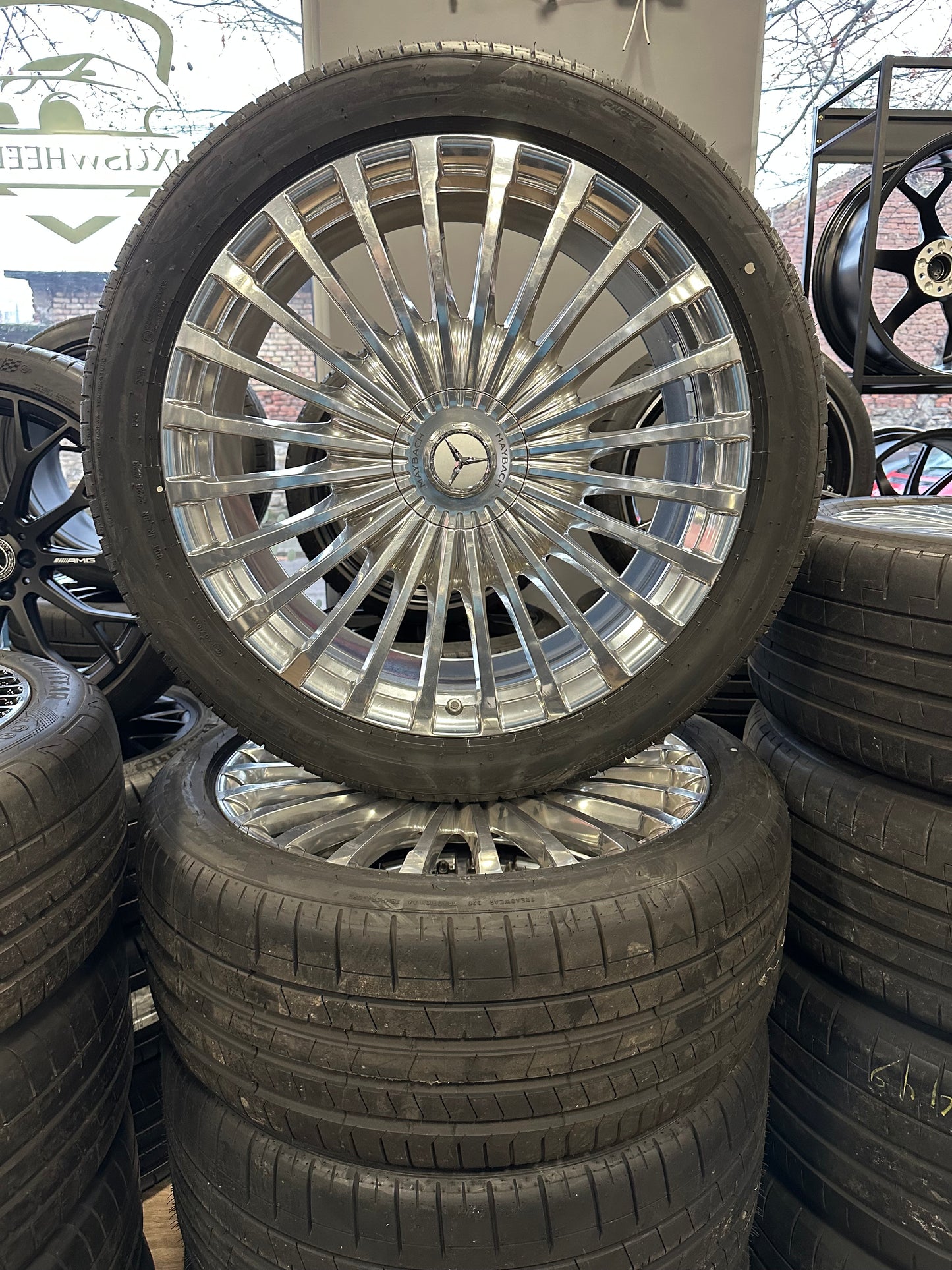 Оригинал Като Нови Mercedes GLS Maybach X167 W167 23 Zoll Мерцедес ГЛС Майбах X167 W167 23 цола джанти летен комплект летни гуми Хром