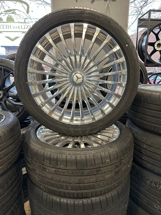 Оригинал Като Нови Mercedes GLS Maybach X167 W167 23 Zoll Мерцедес ГЛС Майбах X167 W167 23 цола джанти летен комплект летни гуми Хром