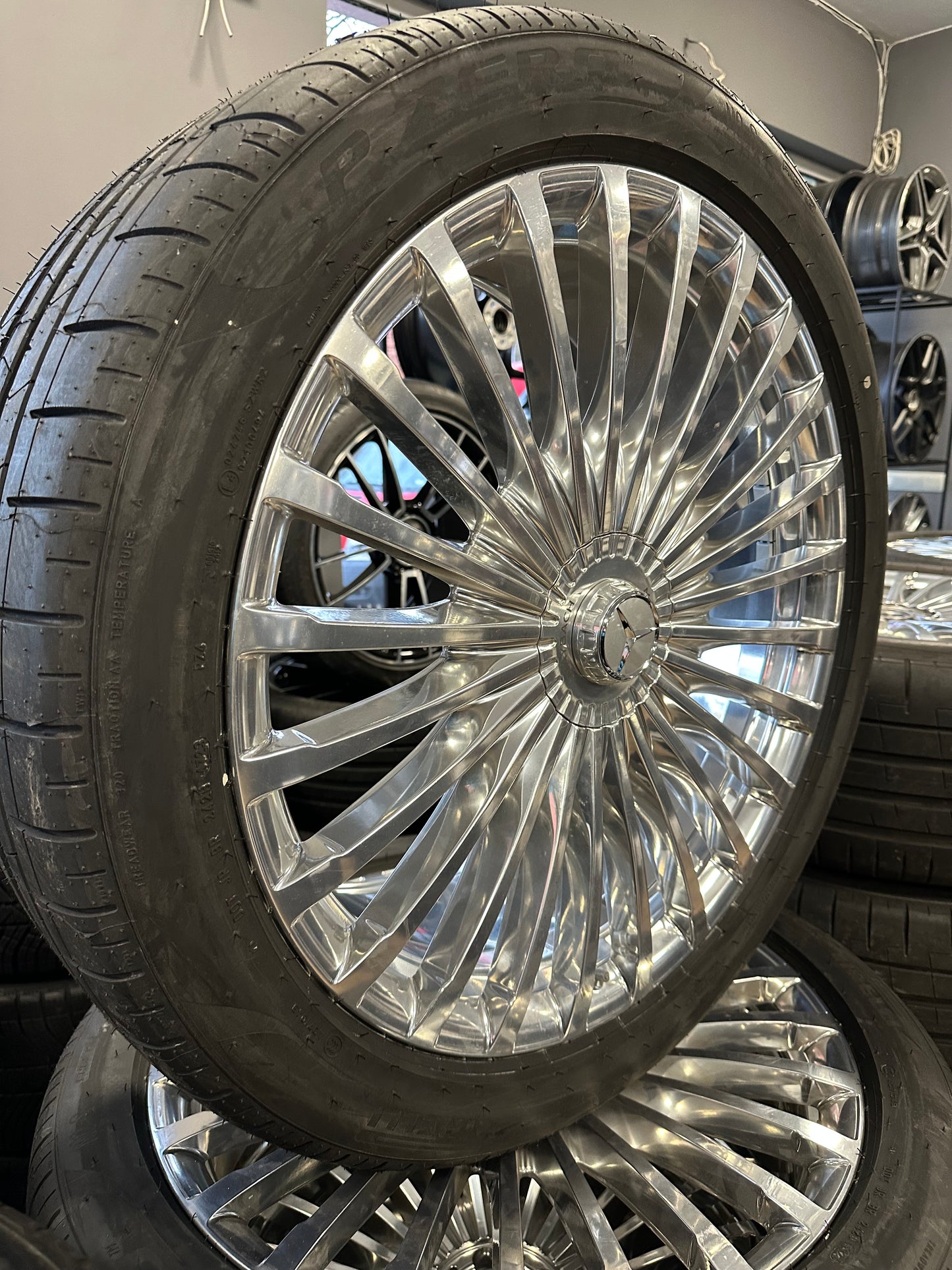 Оригинал Като Нови Mercedes GLS Maybach X167 W167 23 Zoll Мерцедес ГЛС Майбах X167 W167 23 цола джанти летен комплект летни гуми Хром