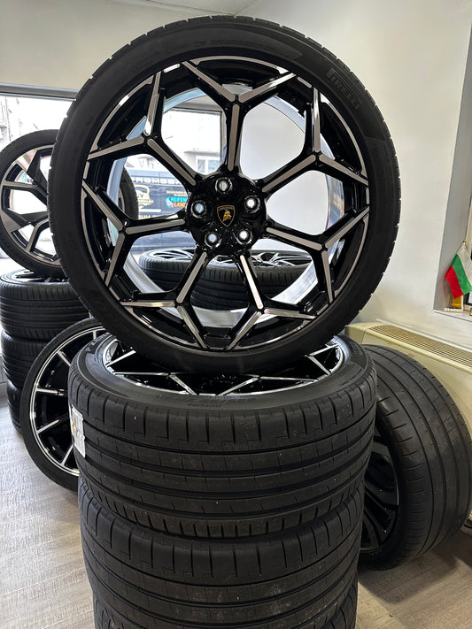 Като Нови Оригинал Lamborghini URUS 23 Zoll 4ML601025BS Ламборгини Урус Алуминиеви джанти 23 цола летен комплект летни Гуми