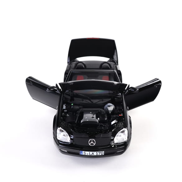 Mercedes Benz SLK 200 R170 Cabrio black 1:18 NOREV B66040714 Мерцедес Бенц СЛК 200 Кабрио черен отваряем