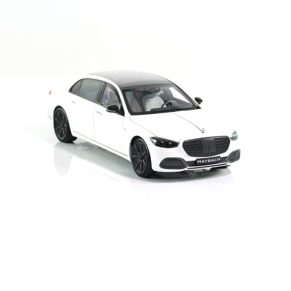 Mercedes Benz S Klasse Maybach W223 white Limited 2000 1:18 NOREV B66960666 Мерцедес Бенц С Класа Майбах бял отваряем Лимитирана