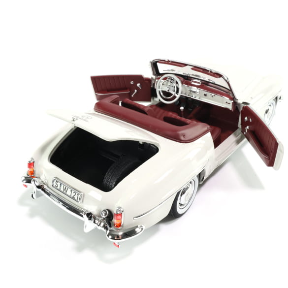 Mercedes Benz 190SL W121 Cabrio white 1:18 NOREV B66040710 Мерцедес Бенц 190СЛ Кабрио бял отваряем