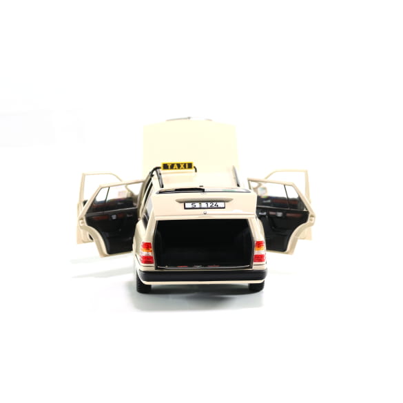 Mercedes Benz E Klasse Taxi W124 300D Limited 1000 1:18 NOREV B66040702 Мерцедес Бенц Е Класа Такси 300Д отваряем Лимитирана 1000