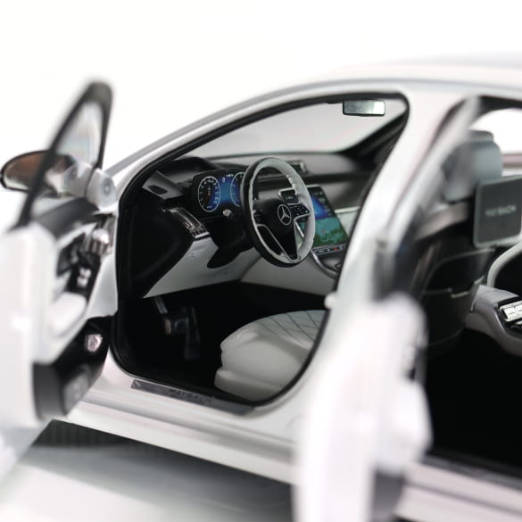 Mercedes Benz S Klasse Maybach W223 white Limited 2000 1:18 NOREV B66960666 Мерцедес Бенц С Класа Майбах бял отваряем Лимитирана