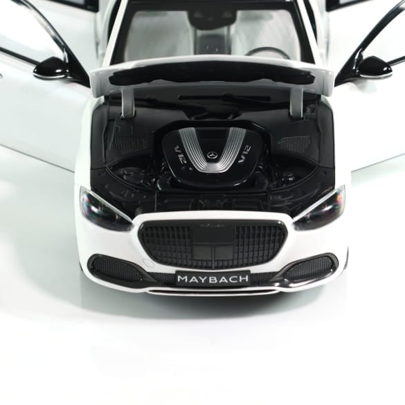 Mercedes Benz S Klasse Maybach W223 white Limited 2000 1:18 NOREV B66960666 Мерцедес Бенц С Класа Майбах бял отваряем Лимитирана