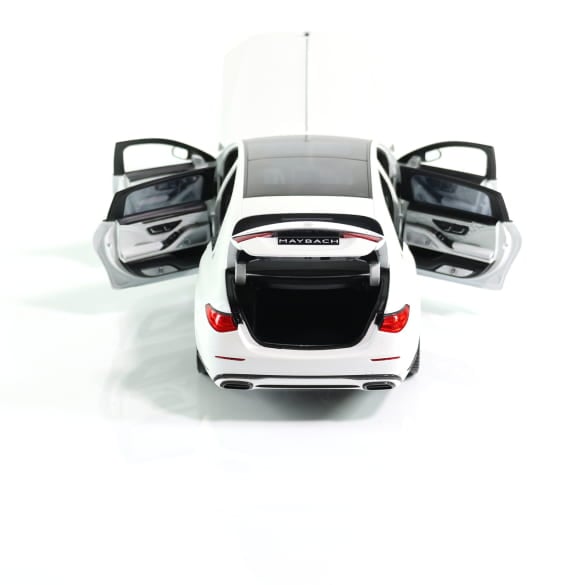 Mercedes Benz S Klasse Maybach W223 white Limited 2000 1:18 NOREV B66960666 Мерцедес Бенц С Класа Майбах бял отваряем Лимитирана