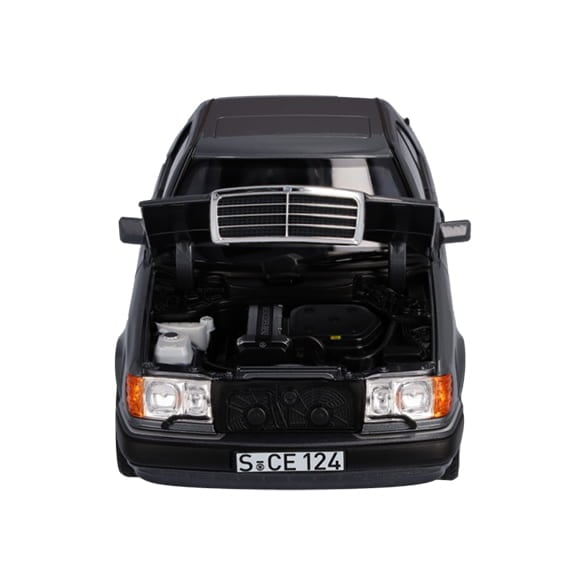 Mercedes Benz 300CE W124 Coupe grey 1:18 NOREV B66040690 Мерцедес Бенц 300ЦЕ Купе сив отваряем