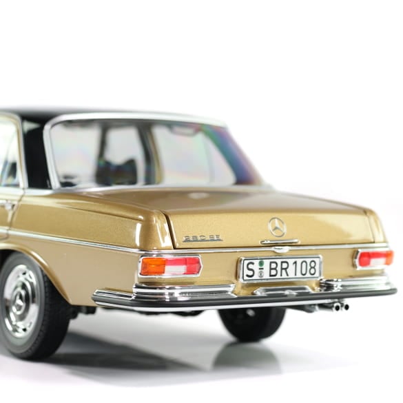 Mercedes Benz 280SE W108 braun 1:18 NOREV B66040680 Мерцедес Бенц 280СЕ кафяв отваряем