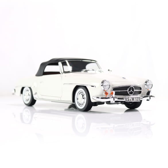 Mercedes Benz 190SL W121 Cabrio white 1:18 NOREV B66040710 Мерцедес Бенц 190СЛ Кабрио бял отваряем