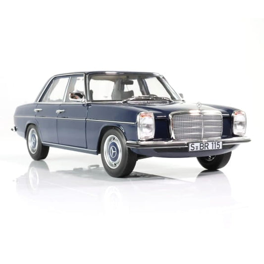 Mercedes Benz 200 W114 blue 1:18 NOREV B66040694 Мерцедес Бенц 200 син отваряем