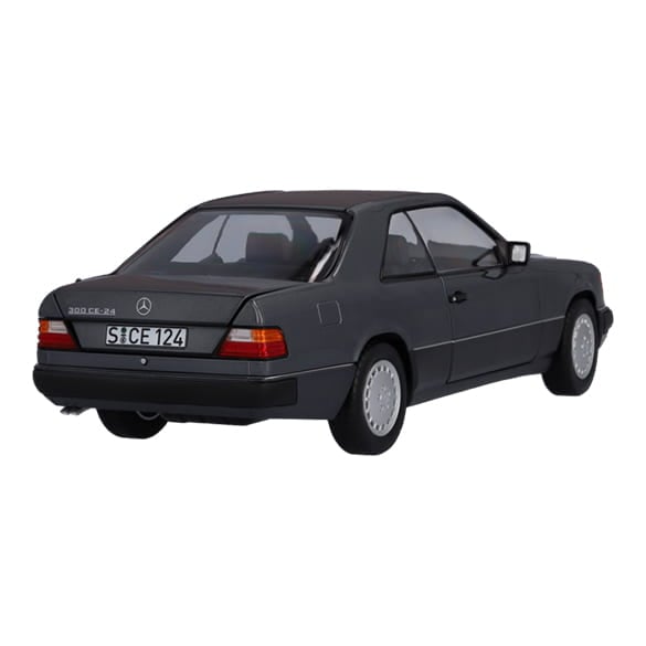 Mercedes Benz 300CE W124 Coupe grey 1:18 NOREV B66040690 Мерцедес Бенц 300ЦЕ Купе сив отваряем