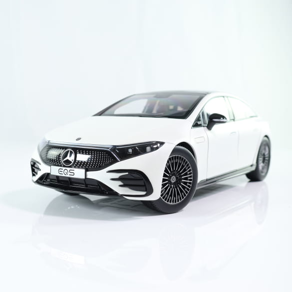 Mercedes Benz EQS V297 white 1:18 NOREV B66961049 Мерцедес Бенц бял отваряем