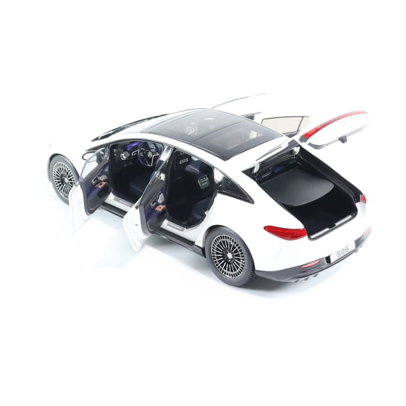 Mercedes Benz EQS V297 white 1:18 NOREV B66961049 Мерцедес Бенц бял отваряем