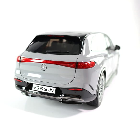 Mercedes Benz EQS SUV X296 AMG grey 1:18 NOREV B66960591 Мерцедес Бенц сив отваряем