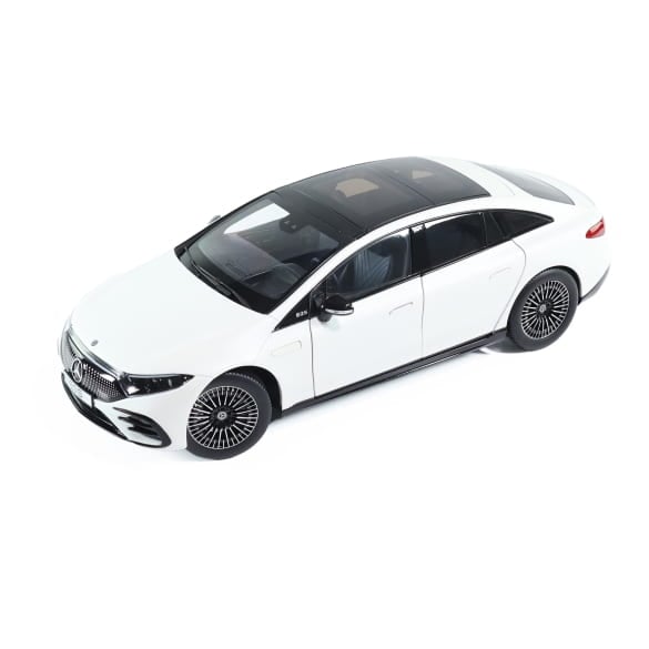 Mercedes Benz EQS V297 white 1:18 NOREV B66961049 Мерцедес Бенц бял отваряем