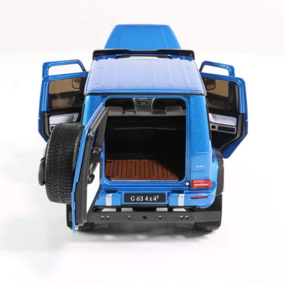 Mercedes Benz G63 4x4 G Klasse AMG blue Limited 1000 1:18 NOREV B66961111 Мерцедес Бенц Г Класа 4х4 син отваряем Лимитирана 1000
