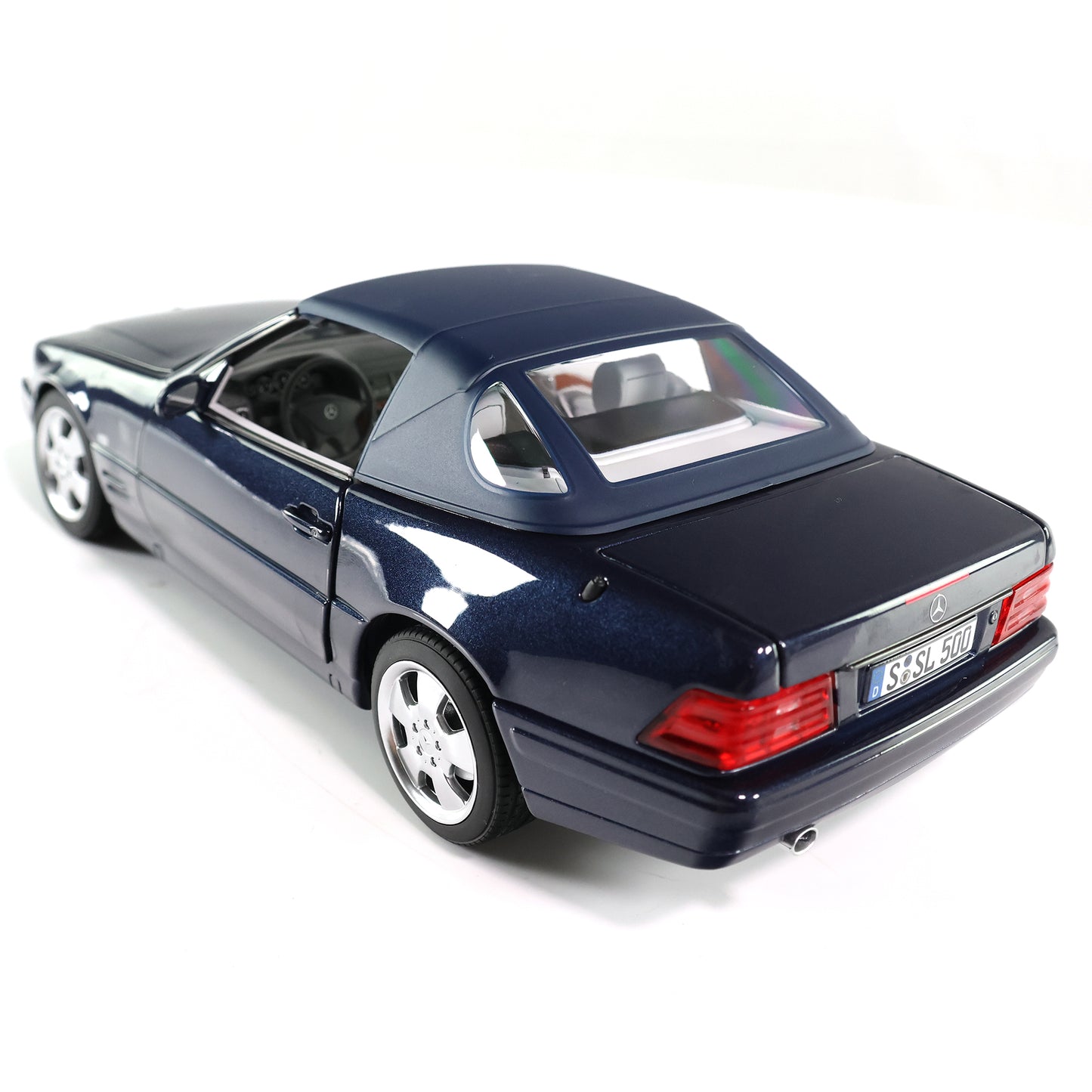 Mercedes Benz SL500 R129 Cabrio azurblau 1:18 NOREV B66040657 Мерцедес Бенц СЛ500 Кабрио син отваряем