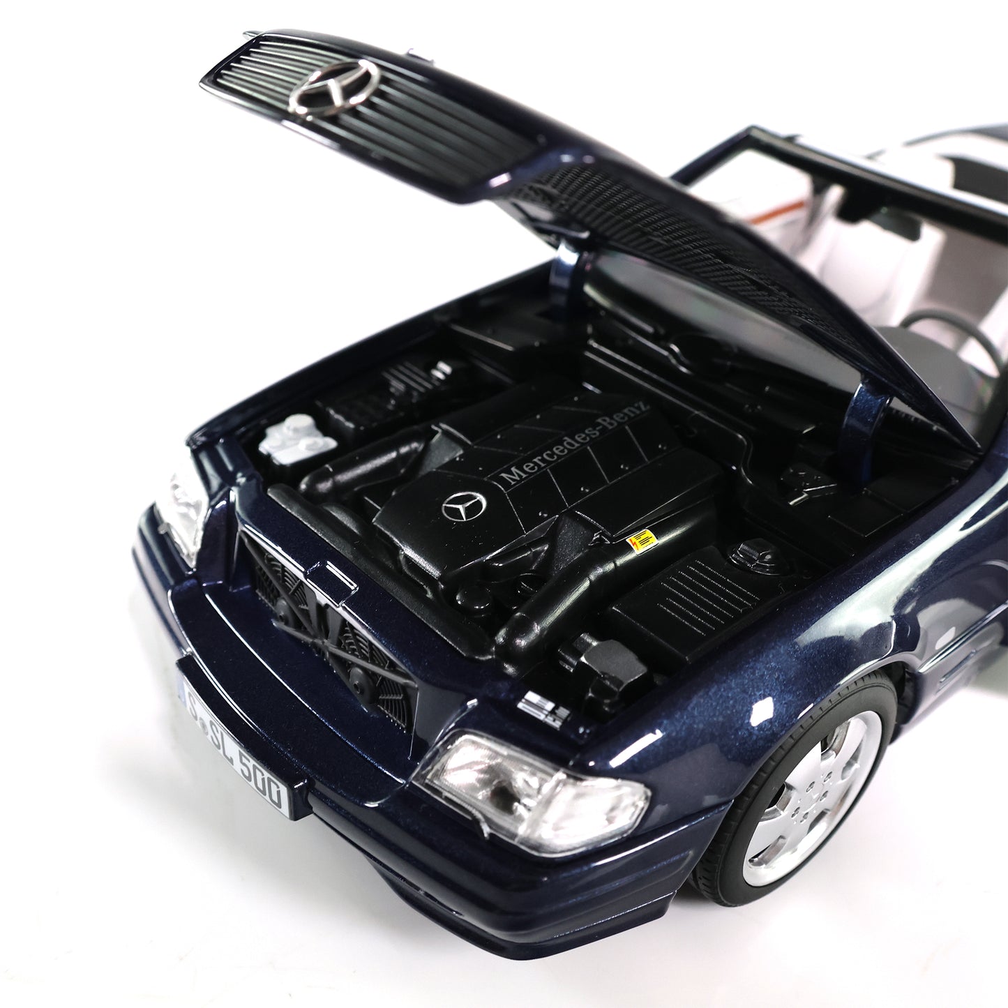 Mercedes Benz SL500 R129 Cabrio azurblau 1:18 NOREV B66040657 Мерцедес Бенц СЛ500 Кабрио син отваряем
