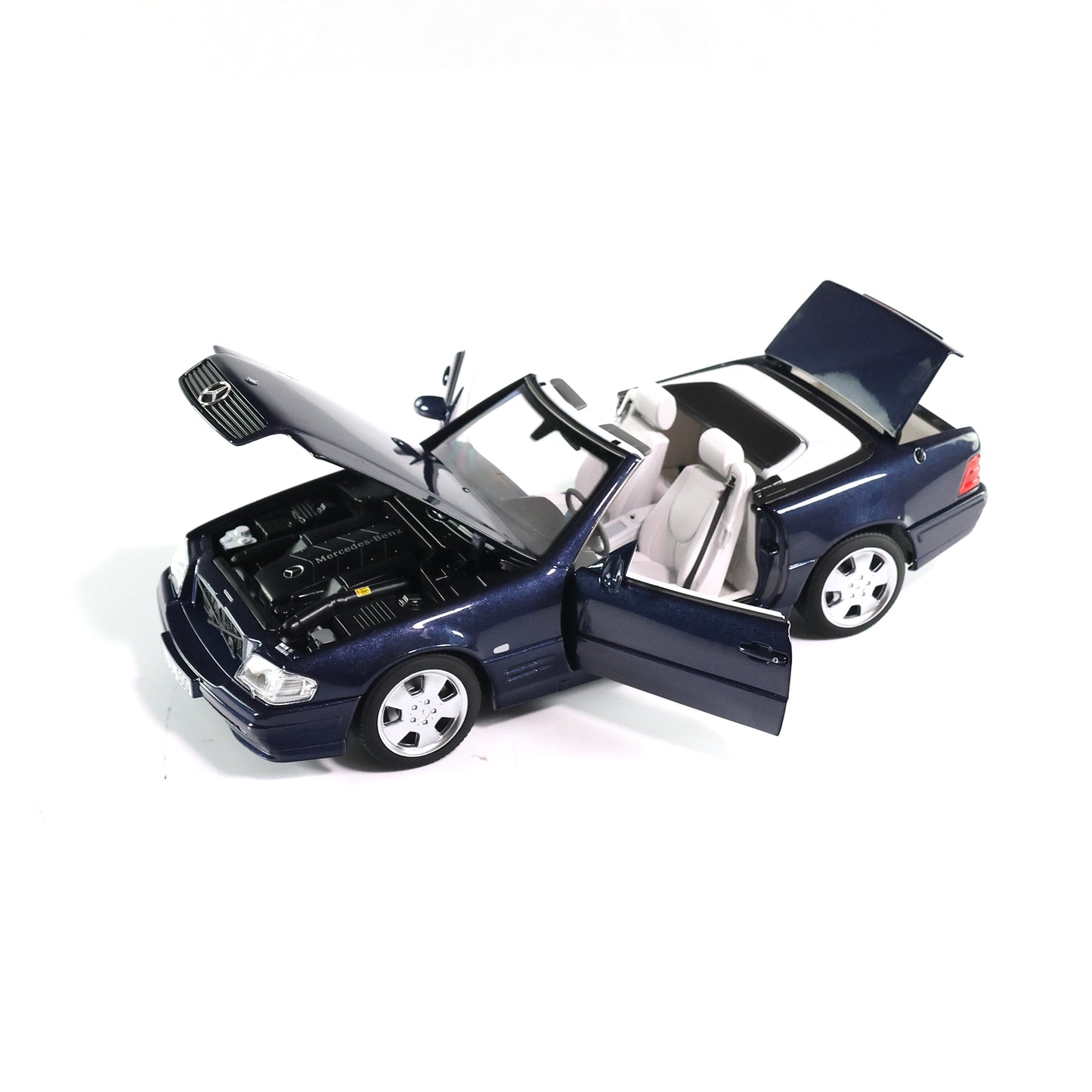 Mercedes Benz SL500 R129 Cabrio azurblau 1:18 NOREV B66040657 Мерцедес Бенц СЛ500 Кабрио син отваряем
