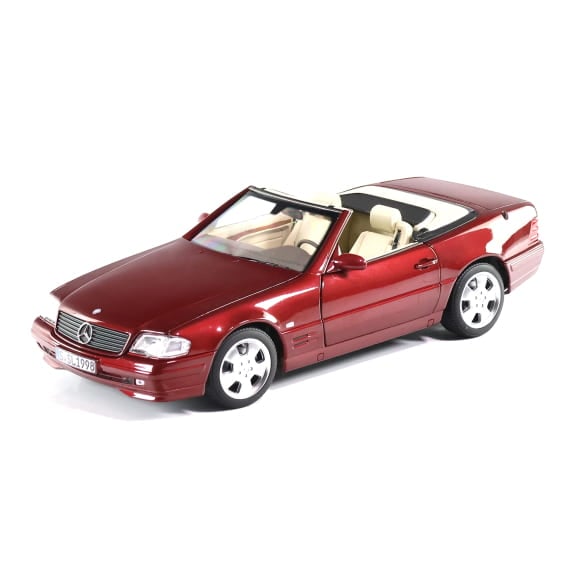 Mercedes Benz SL500 R129 Cabrio red 1:18 NOREV B66040658 Мерцедес Бенц СЛ500 Кабрио червен отваряем