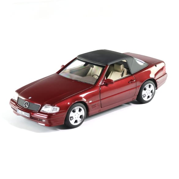 Mercedes Benz SL500 R129 Cabrio red 1:18 NOREV B66040658 Мерцедес Бенц СЛ500 Кабрио червен отваряем