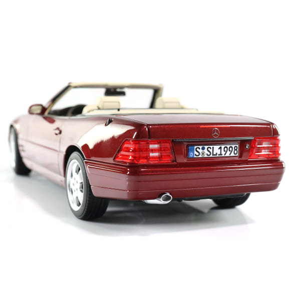 Mercedes Benz SL500 R129 Cabrio red 1:18 NOREV B66040658 Мерцедес Бенц СЛ500 Кабрио червен отваряем