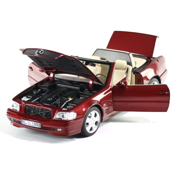 Mercedes Benz SL500 R129 Cabrio red 1:18 NOREV B66040658 Мерцедес Бенц СЛ500 Кабрио червен отваряем