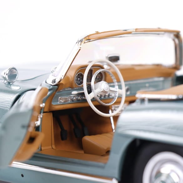 Mercedes Benz 300SL W198 Cabrio blue 1:18 NOREV B66040715 Мерцедес Бенц 300СЛ Кабрио син отваряем