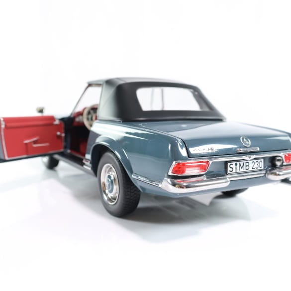 Mercedes Benz 230SL W113 Cabrio blue 1:18 NOREV B66040681 Мерцедес Бенц 230СЛ Кабрио син отваряем