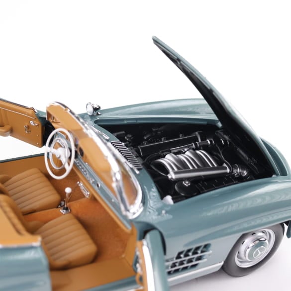 Mercedes Benz 300SL W198 Cabrio blue 1:18 NOREV B66040715 Мерцедес Бенц 300СЛ Кабрио син отваряем