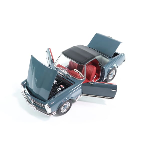 Mercedes Benz 230SL W113 Cabrio blue 1:18 NOREV B66040681 Мерцедес Бенц 230СЛ Кабрио син отваряем