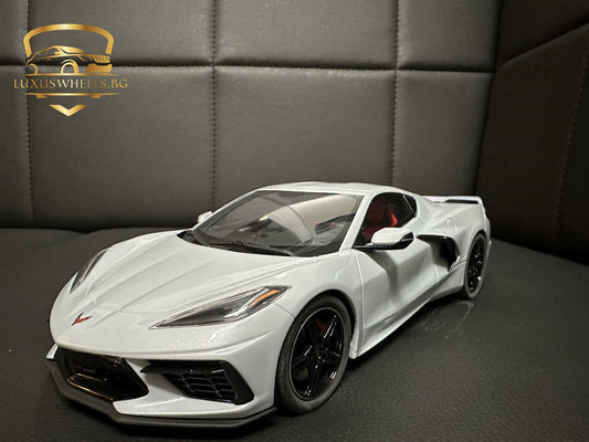 Chevrolet Corvette C8 grey Limitiert 048/999 1:18 GT Spirit GT835 Шевролет Корвет сив Лимитирана