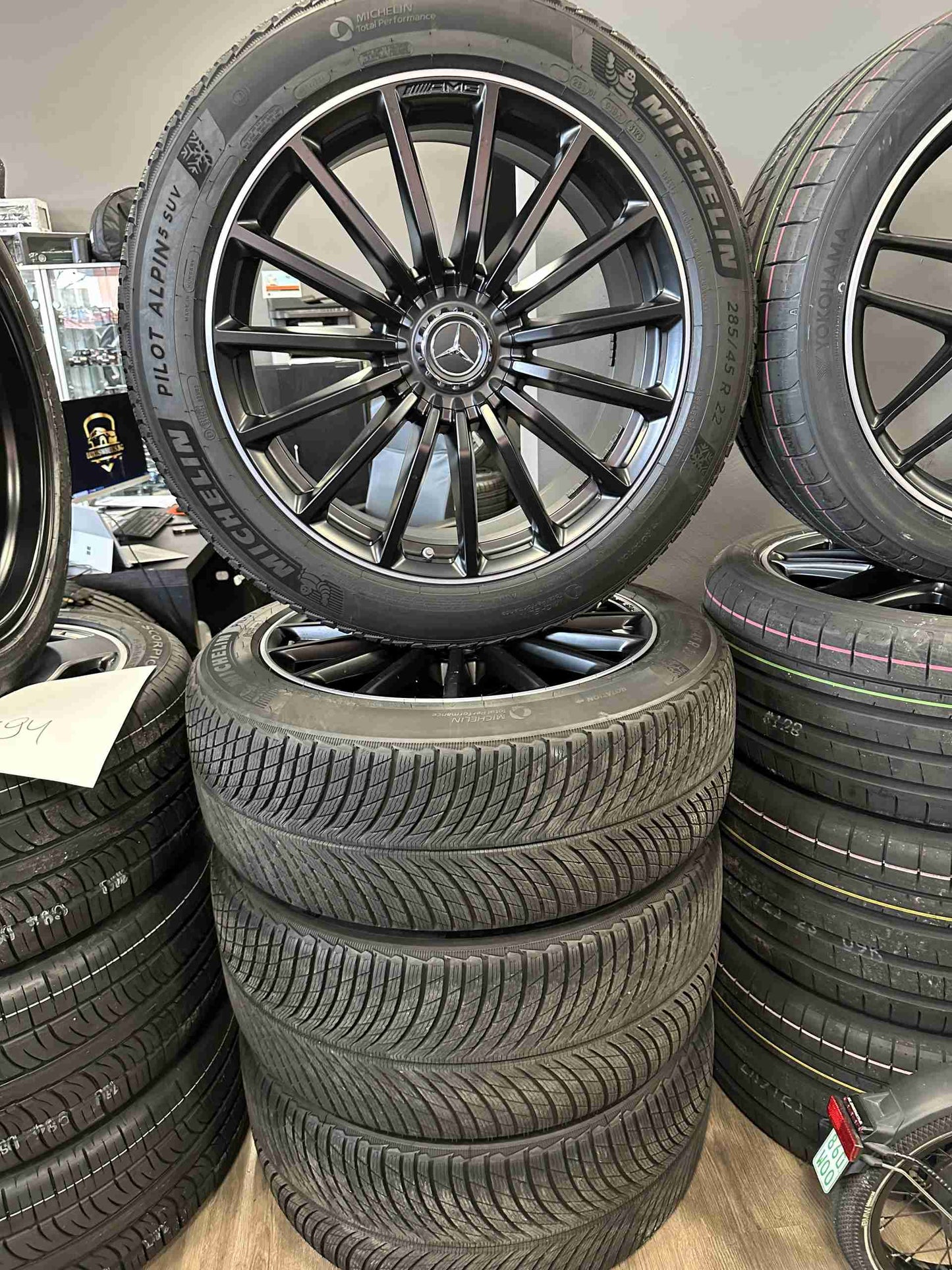 Оригинал Като Нови Mercedes GLS63 X167 22 Zoll AMG Мерцедес ГЛС63 X167 W167 22 цола джанти зимен комплект зимни гуми