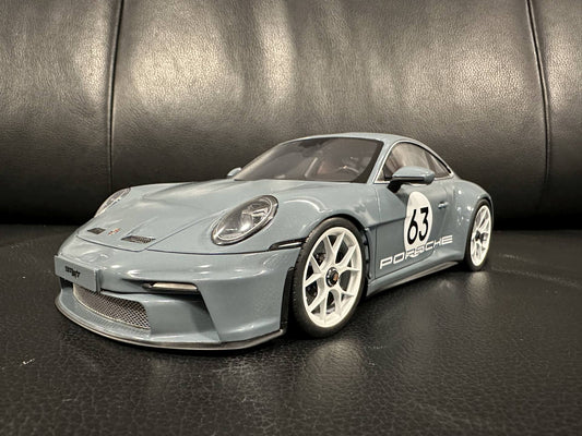 Porsche 911 992 S/T Shore blue Limitiert 632/1200 1:18 GT Spirit GT491 Порше 911 992 син Лимитирана