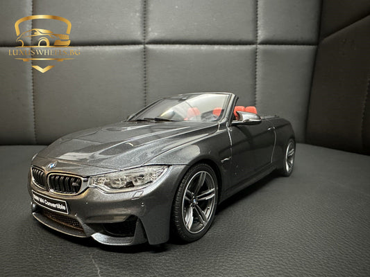 Bmw M4 F83 Cabrio grey Limitiert 589/2000 1:18 GT Spirit GT081 Бмв M4 Кабрио сив Лимитирана