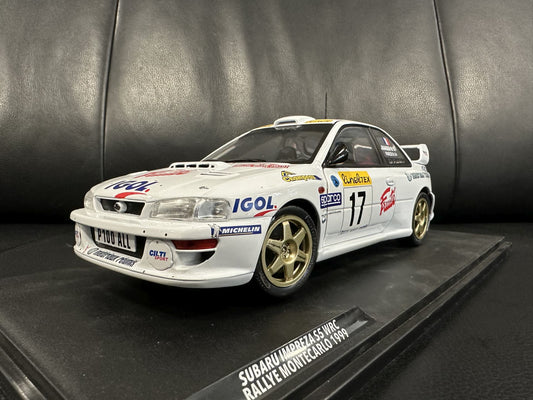 Subaru Impreza S5 WRC MonteCarlo 1999 white 1:18 Solido S1807407 Субару Импреза Монте Карло бял